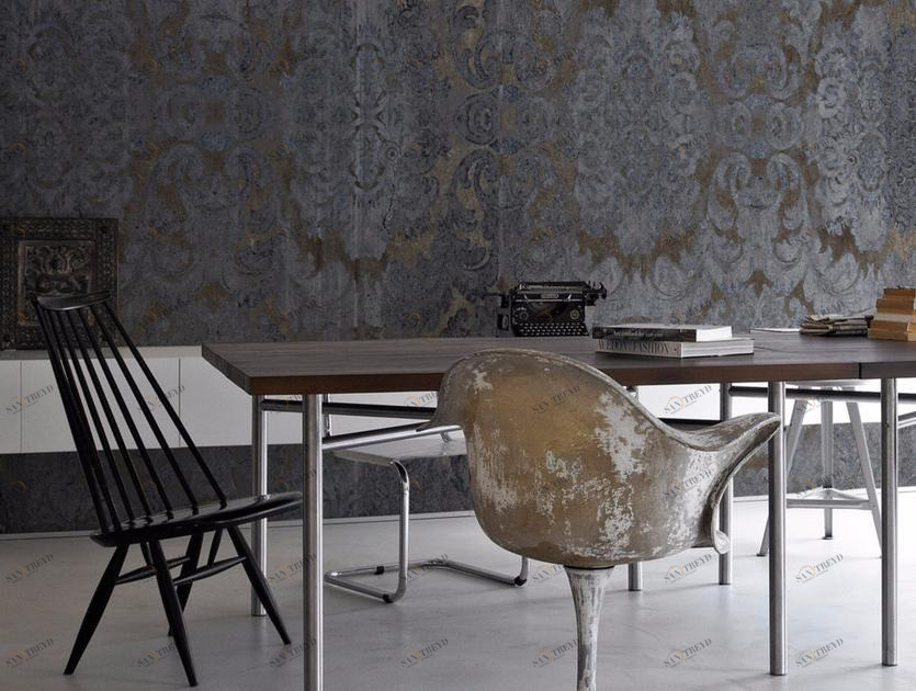 Inkiostro Bianco Панорамные дамасские обои с эффектом бетона Collection 2015 sun-id-1466563