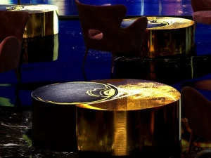 Unica by Tecnotelai Журнальный столик из нержавеющей стали и стекла Eclisse