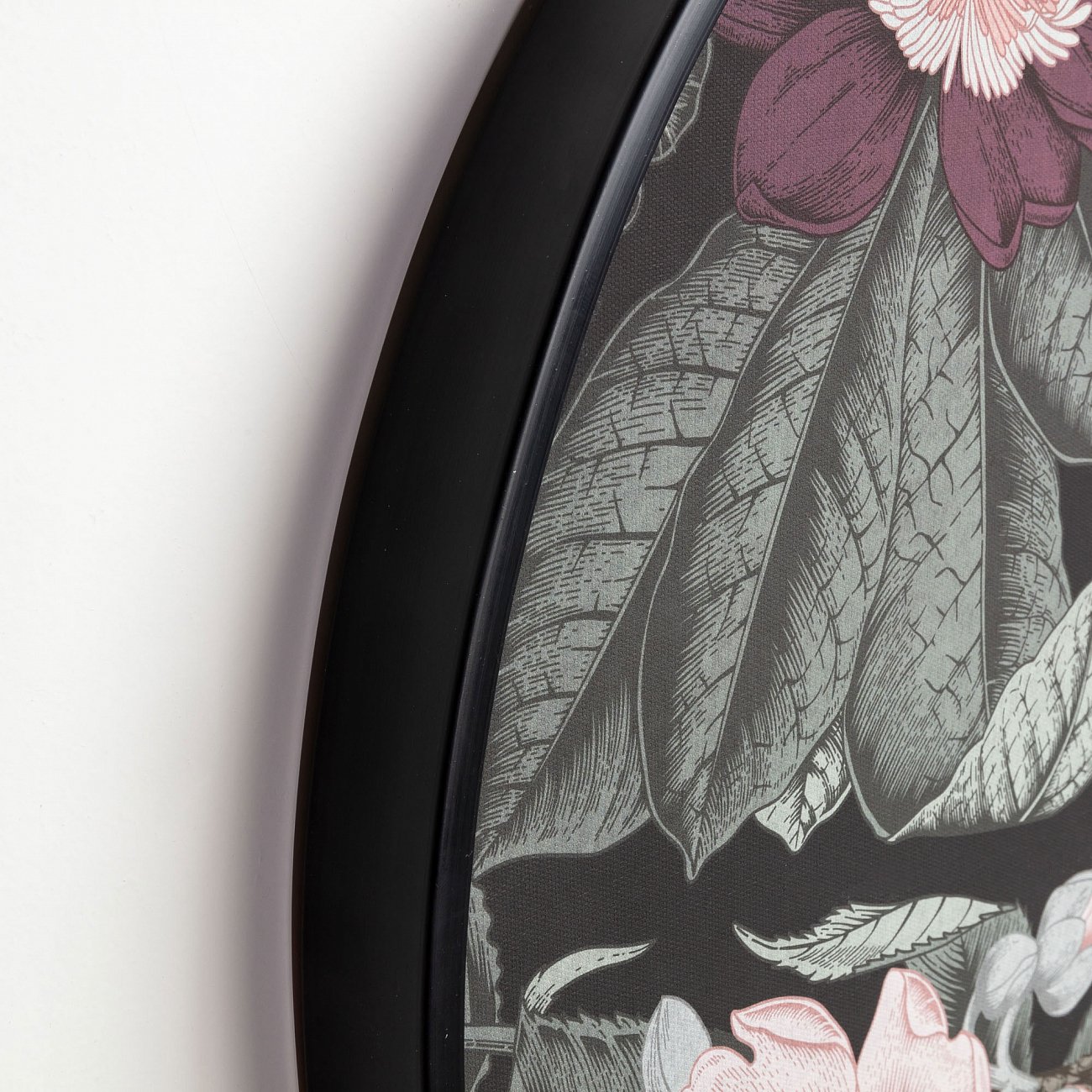 Картина на холсте 60х60 см черная Natures от La Forma LA FORMA NATURES 343085 Зеленый;розовый;разноцветный  - Вид №1