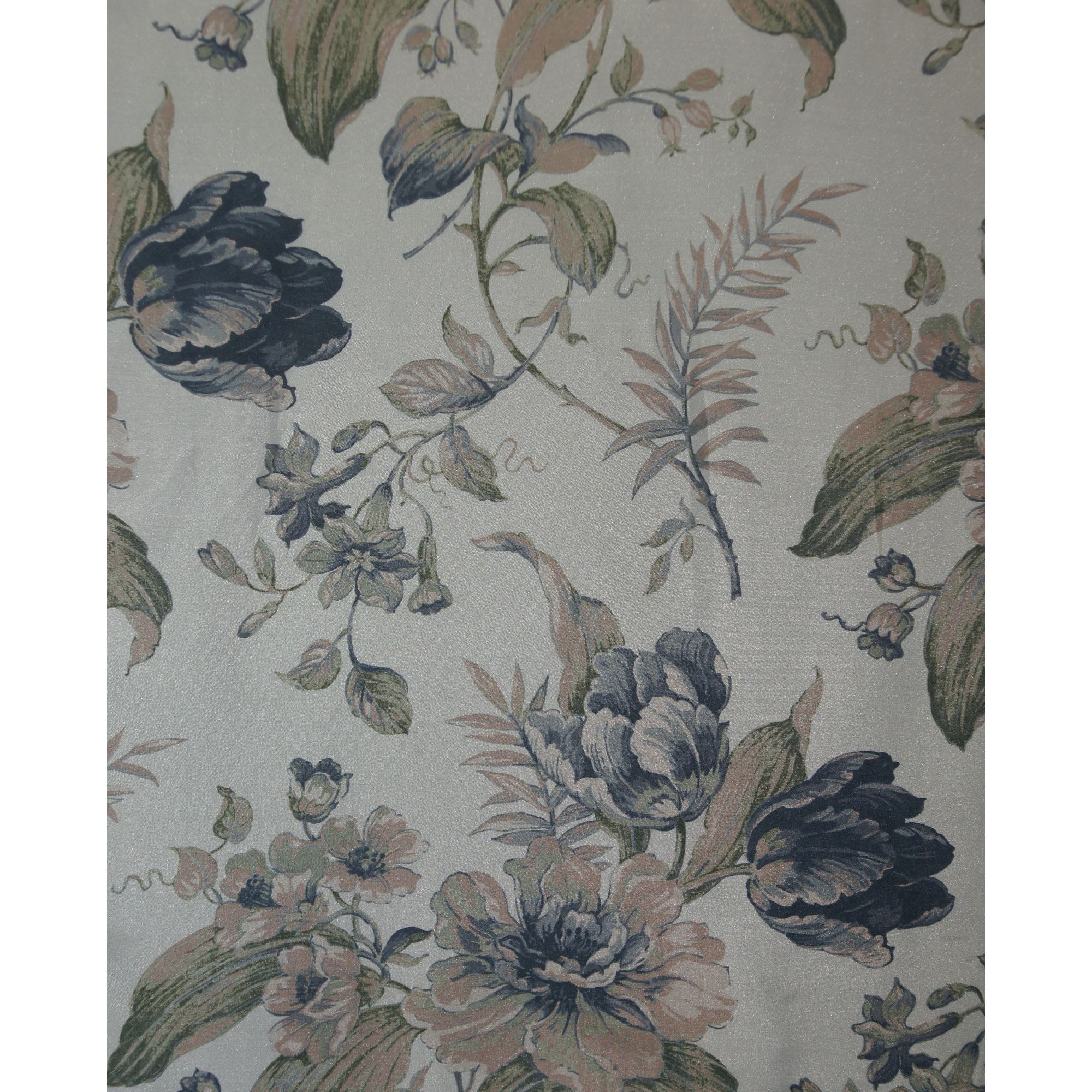 81961470 Тюль «Цветы» вуаль 280 см цвет синий Santreyd 