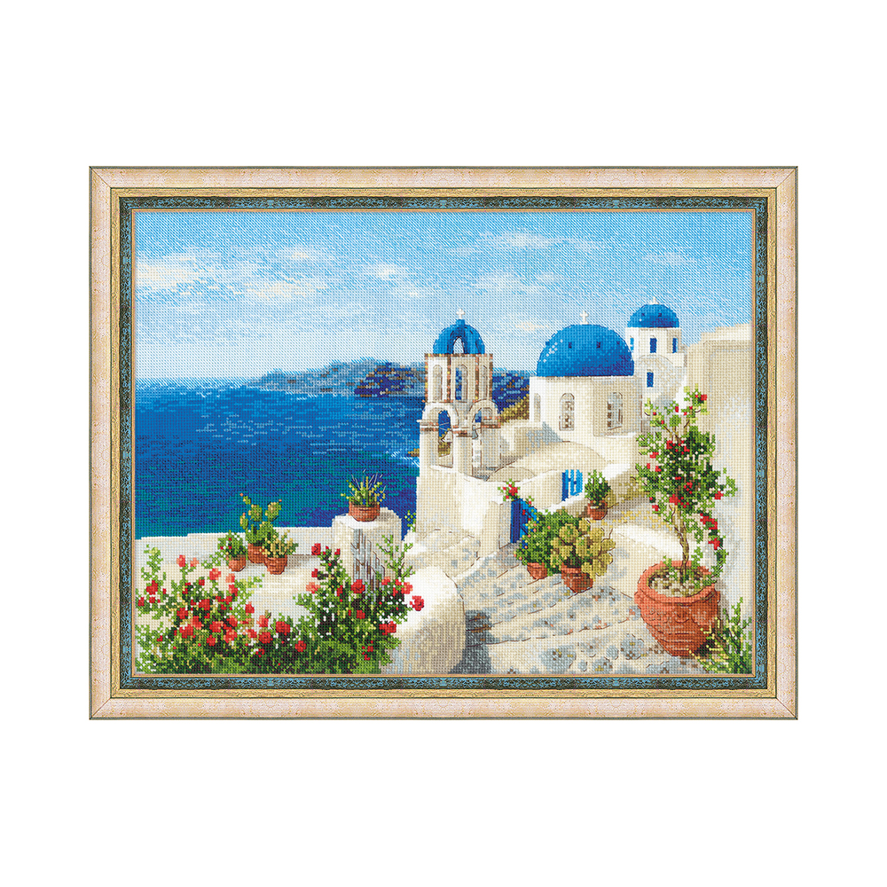 1644 Набор для вышивания Санторини 40 х 30 см RIOLIS Сотвори Сама 
