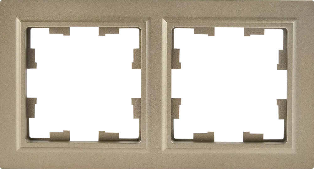 Рамка IEK Brite-2 для розеток и выключателей в элегантном цвете шампань 87761362