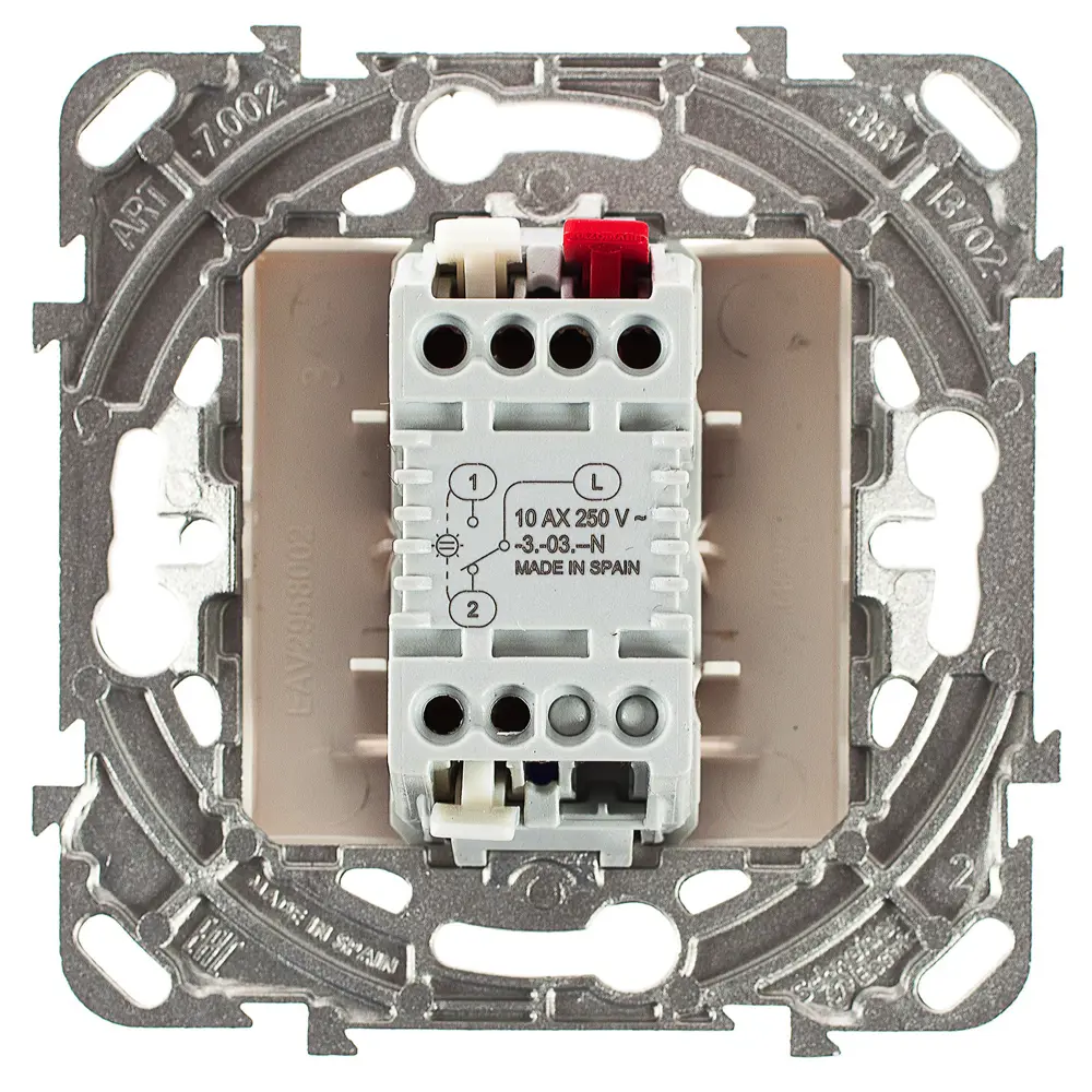 Выключатель проходной встраиваемый Systeme Electric Unica 1 клавиша с подсветкой, цвет бежевый STLM-2022220 - Вид №4