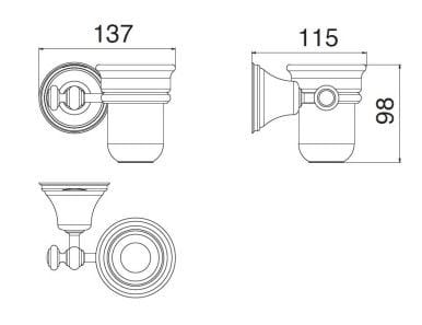 Настенный держатель зубной щетки Rubinetterie Treemme 8200 ARCH-00120006 - Вид №2