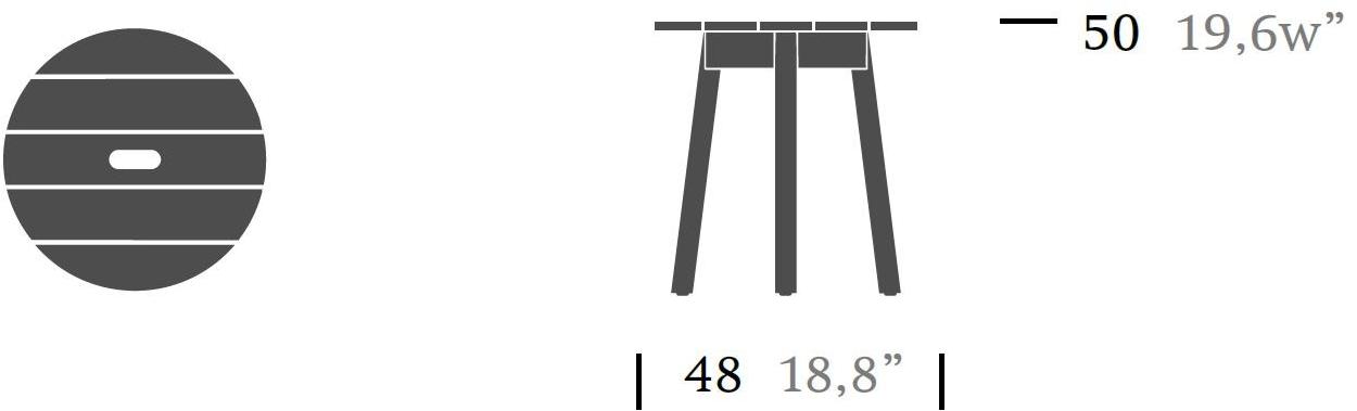Kettal Низкий круглый журнальный столик из тикового дерева Riva #26760 - Вид №4