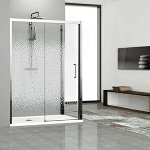 Душевой уголок 160x100 KUADRA 2P+F Novellini KUADRA с принтом Ravenna