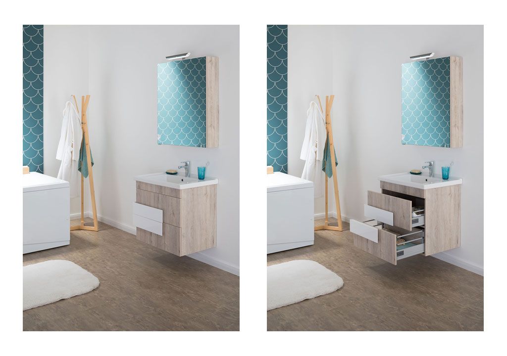 Тумба с раковиной Aquanet Мадейра 60 дуб кантри 0018306900182322 - Вид №8