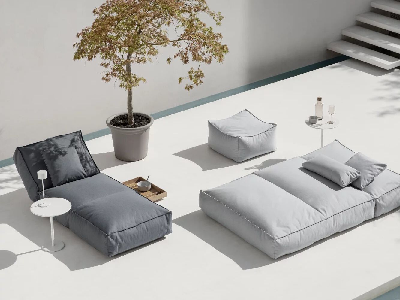 Садовая кровать с откидной спинкой из ткани blomus Stay ARCH-00152186 - Вид №4