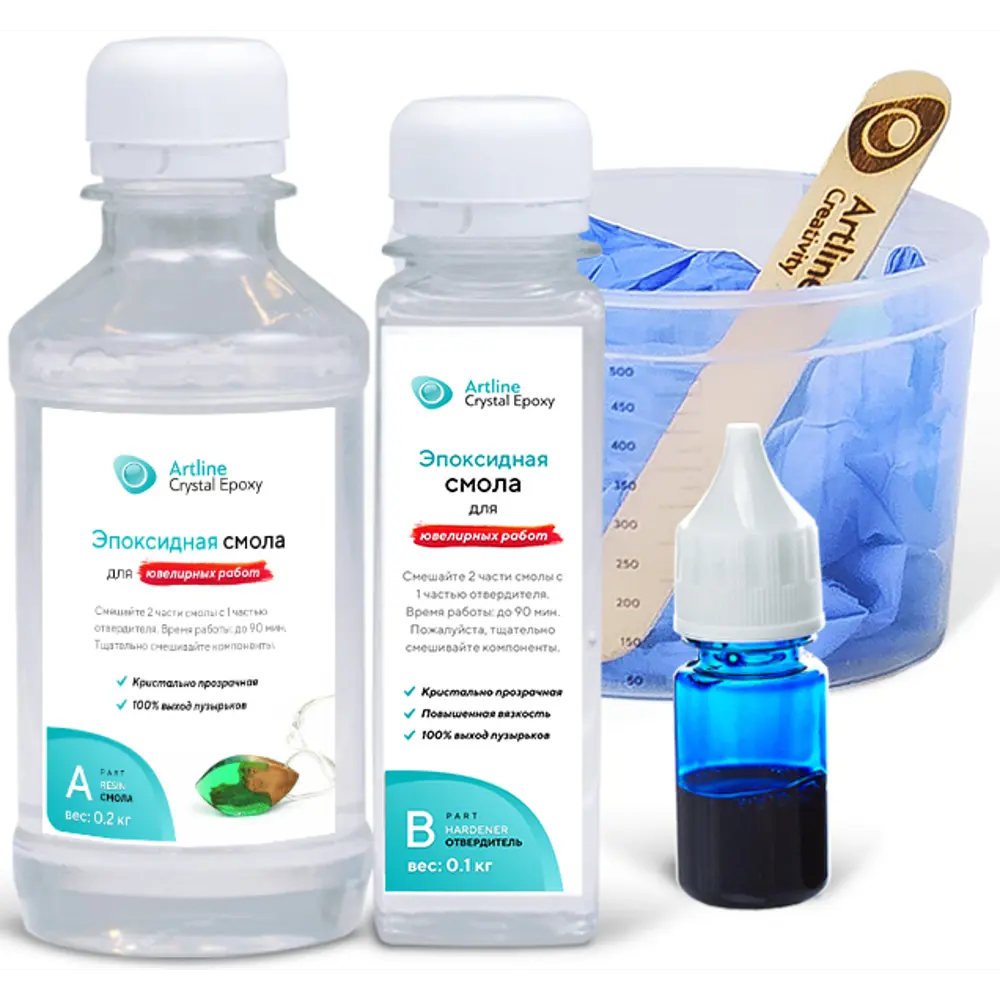 Смола эпоксидная для ювелирных работ Artline Creativity Crystal 0.3 кг STLM-2191690