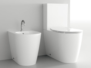 Керамический цельный туалет