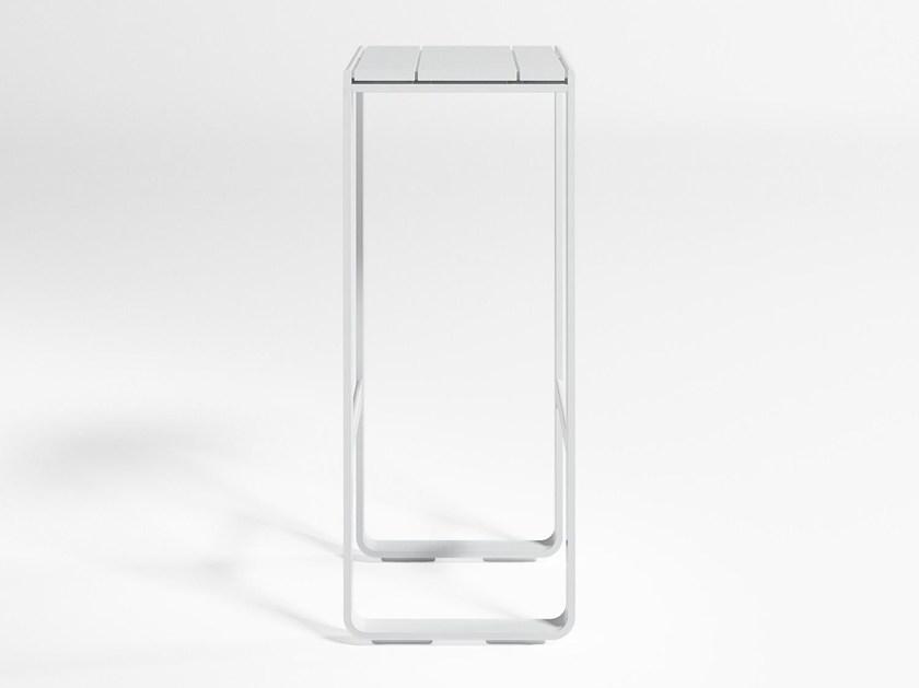 GANDIABLASCO Высокий садовый табурет из термолакированного алюминия с подставкой для ног Flat sun-id-1484348 - Вид №1