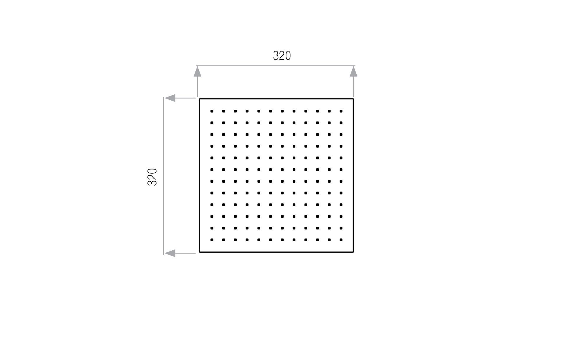 Квадратная потолочная душевая головка из нержавеющей стали Aquademy ARCH-00073413 - Вид №2