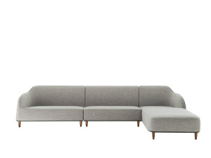 Тканевый диван с полуостровом