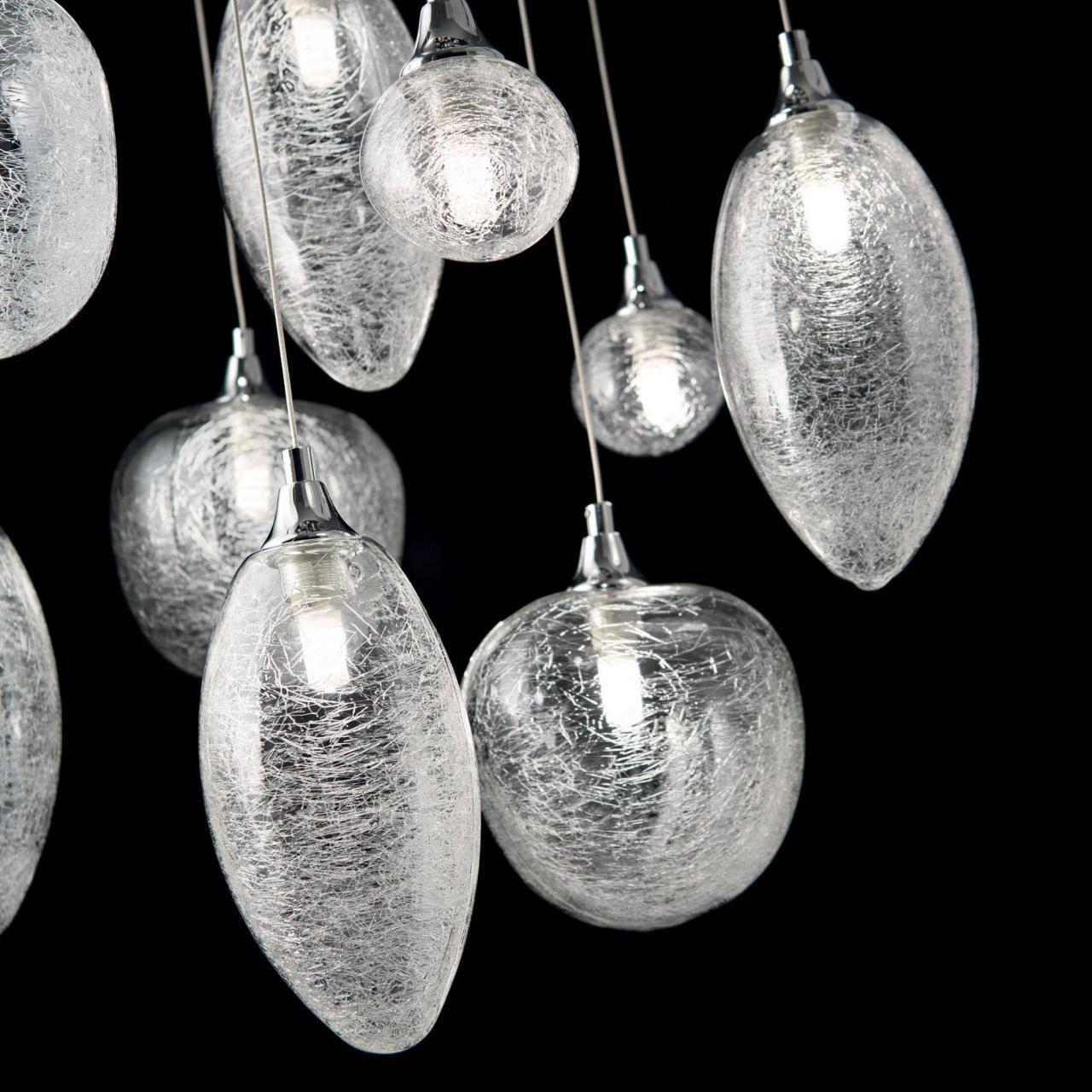 Подвесная люстра Ideal Lux Baco SP10 Cromo IDEAL LUX ДИЗАЙНЕРСКИЕ, BACO 312790 Хром  - Вид №2