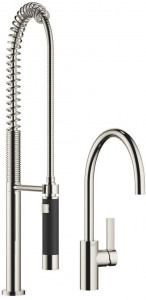 33826875-08_1_27789970-08_1 Смеситель однорычажный с profi-душевым гарнитуром - платина Dornbracht Tara Ultra