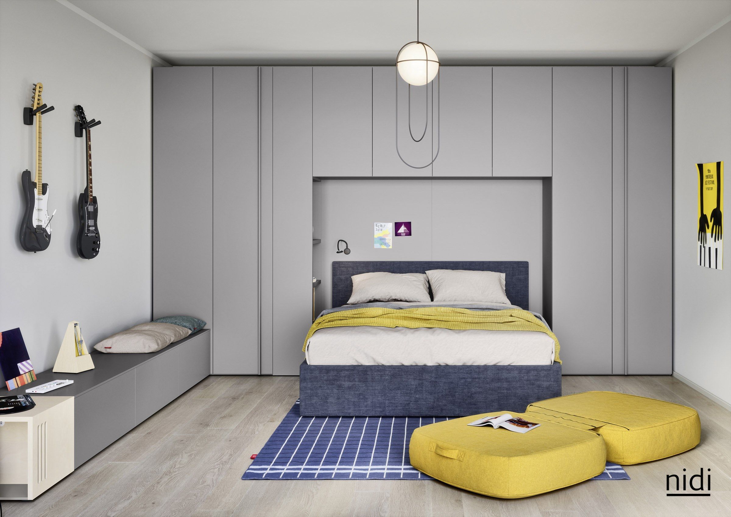 Съемная мягкая двуспальная кровать Nidi ARIAL ARCH-00092607 - Вид №1