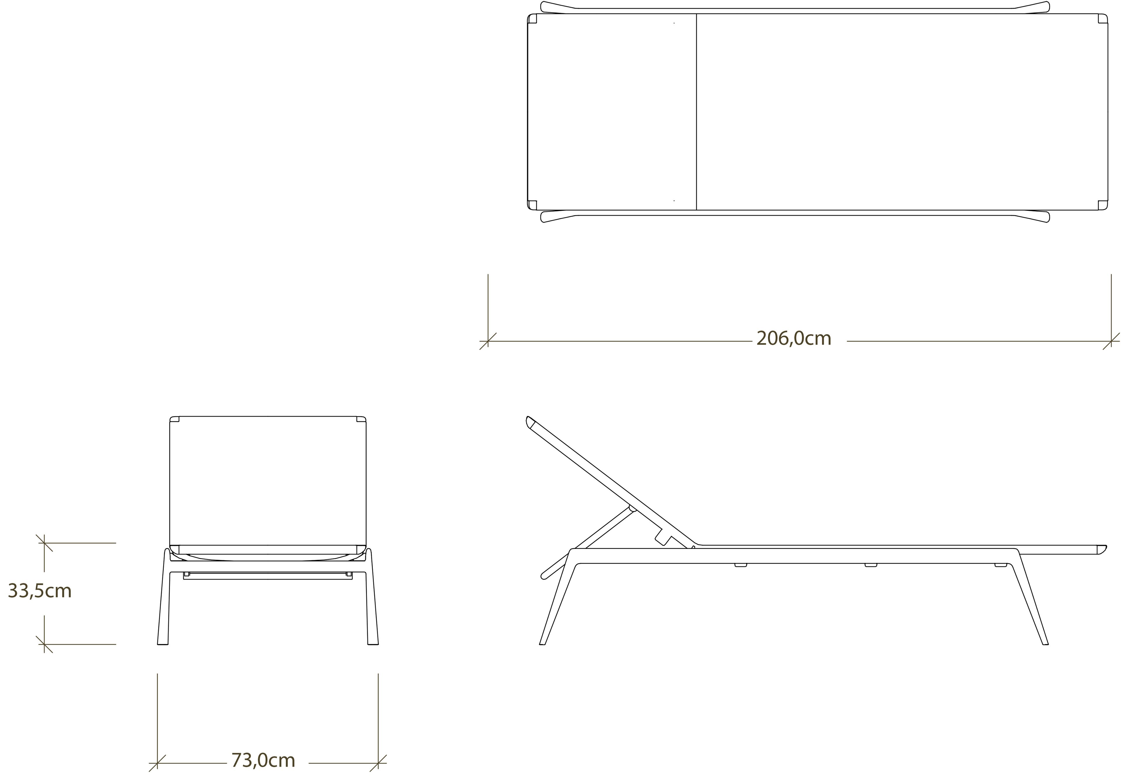 Алюминиевая откидная Садовая кровать TRIBÙ Branch ARCH-00046230 - Вид №5