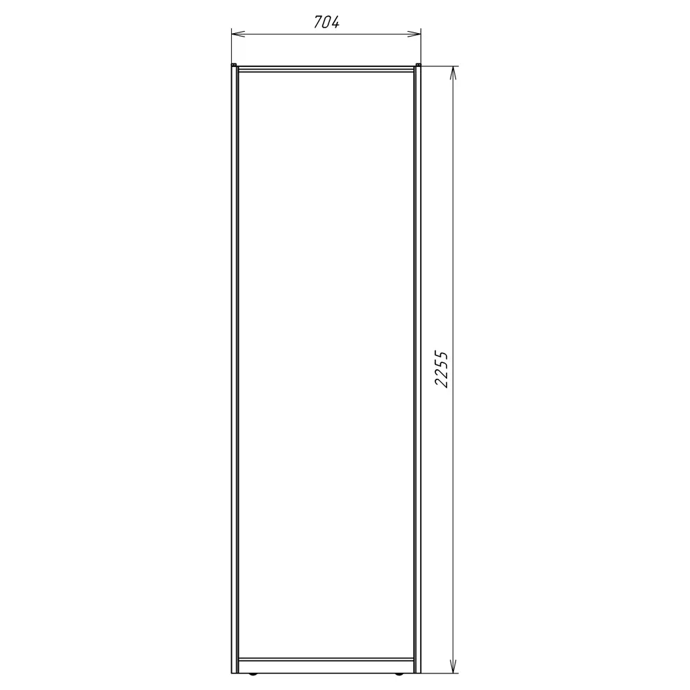 Дверь-купе KONSENSA 225.5x70.4 см МДФ цвет бетон профиль черный 89443987 STLM-2168913  - Вид №10