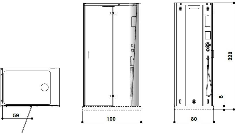 Jacuzzi® Душевая кабина с турецкой баней Cloud sun-id-1514947 - Вид №8
