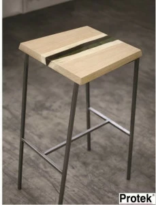 PROTEK® Табурет из дуба и смолы Legno e resina