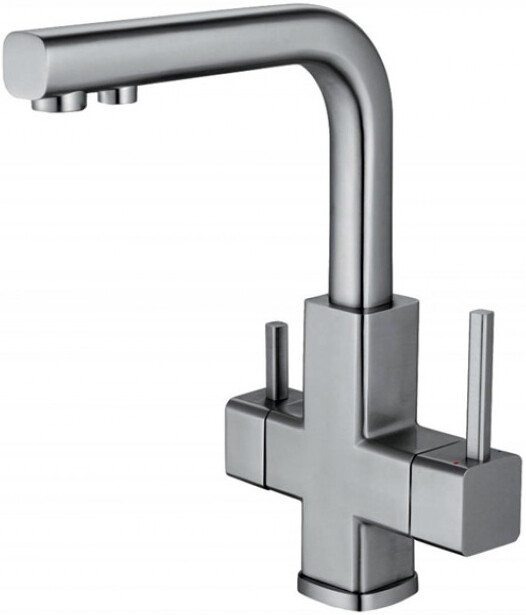 Смеситель ZorG Inox Damas SZR-1126 для кухонной мойки, сталь