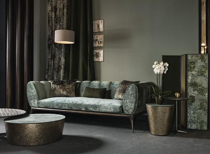 Cantori Круглая прикроватная тумбочка из кожи с зеркальной столешницей sun-id-1358391 - Вид №1