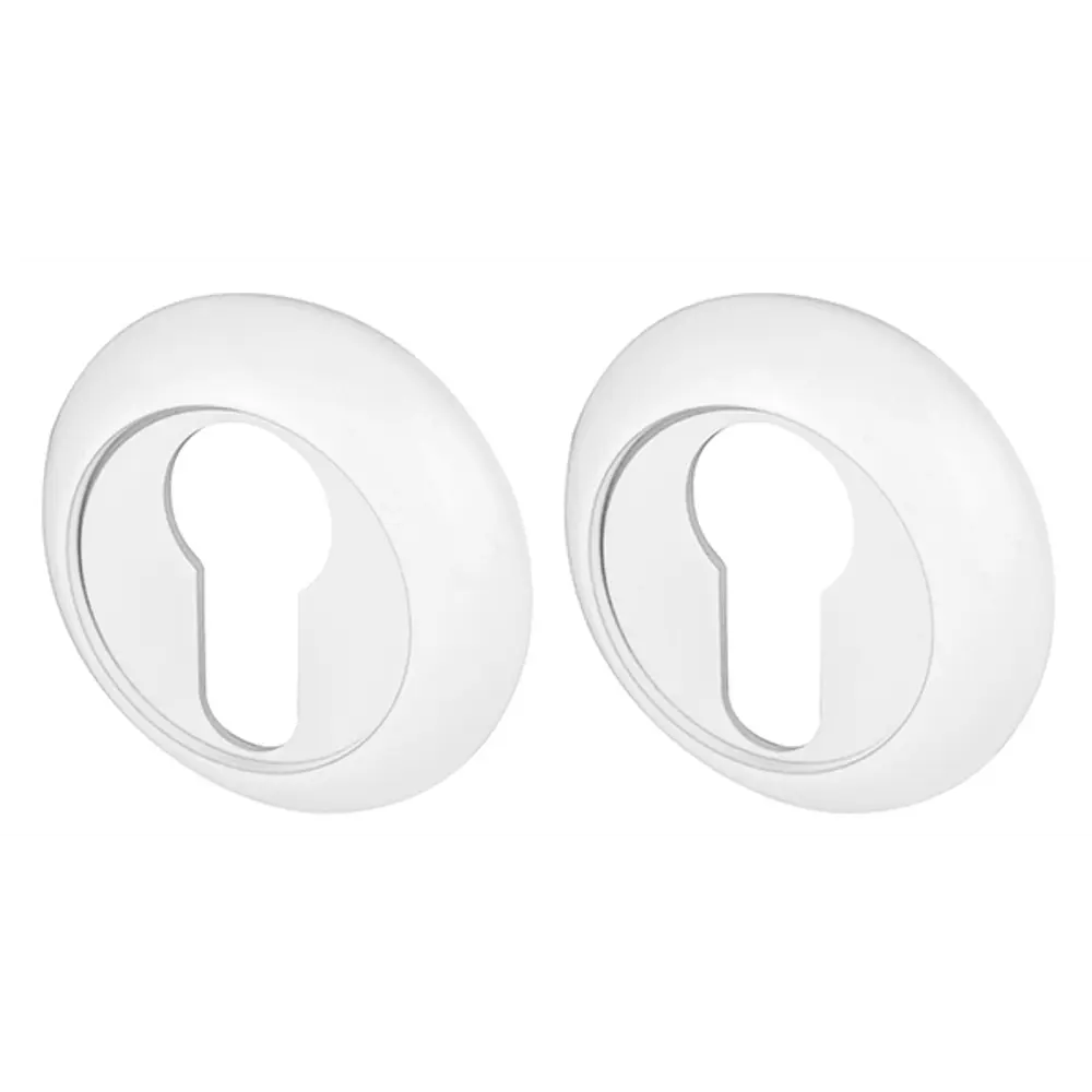 Накладка под цилиндр RM WH-19 цвет белый 2 шт FUARO STLM-2029218