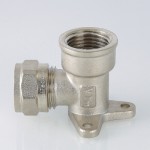 VTm.354.N.001604 Фитинг обжимной – угольник с креплением (водорозетка) Valtec 16 мм х 1/2"  - Вид №4