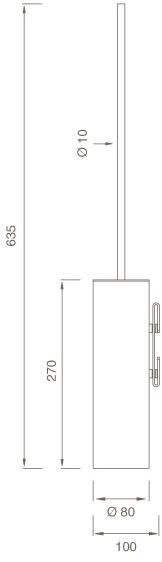Ceadesign Настенный ершик для унитаза из нержавеющей стали Portascopini Pos 03 - Вид №2