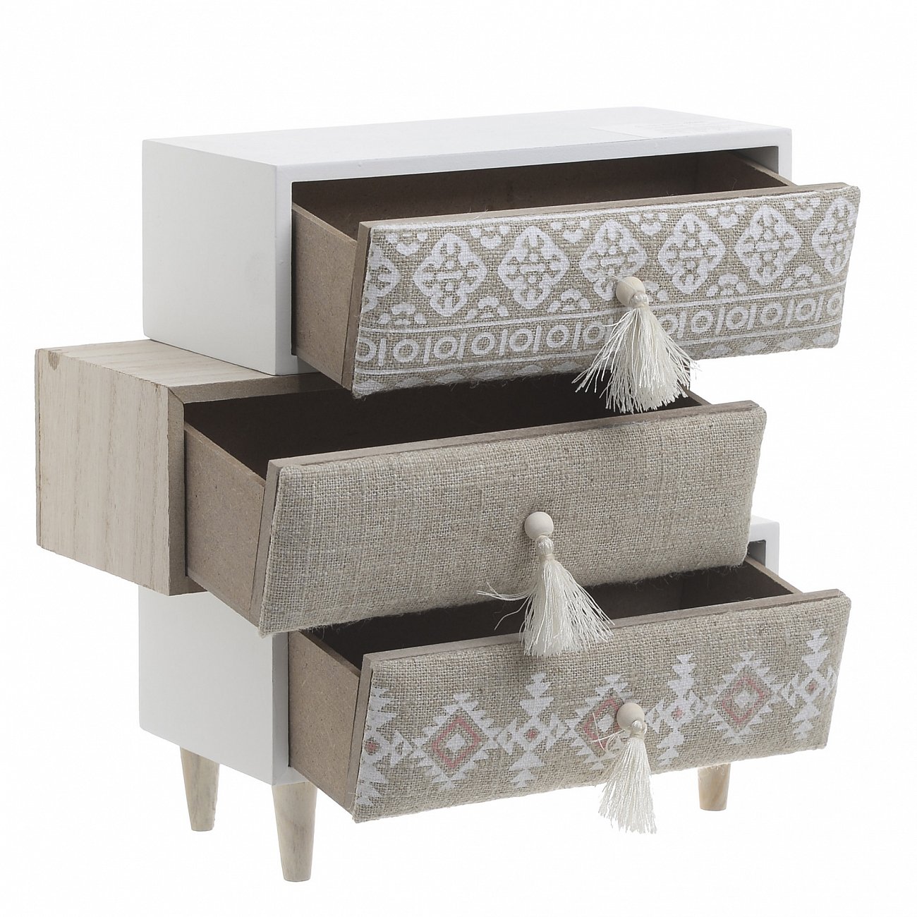 Шкатулка-комод "Зимние узоры" бежевого цвета TO4ROOMS  213162 Бежевый  - Вид №1