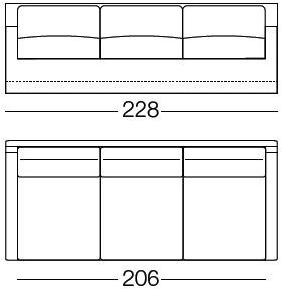 arflex 3-х местный кожаный диван с обивкой Cousy sun-id-1441504 - Вид №3