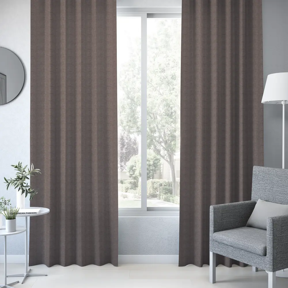 Штора на ленте Evette 140x280 см цвет коричневый 83407023 STLM-2037925 INSPIRE  - Вид №3