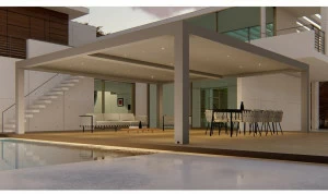 RGM Моторизованная алюминиевая пергола с регулируемыми жалюзи