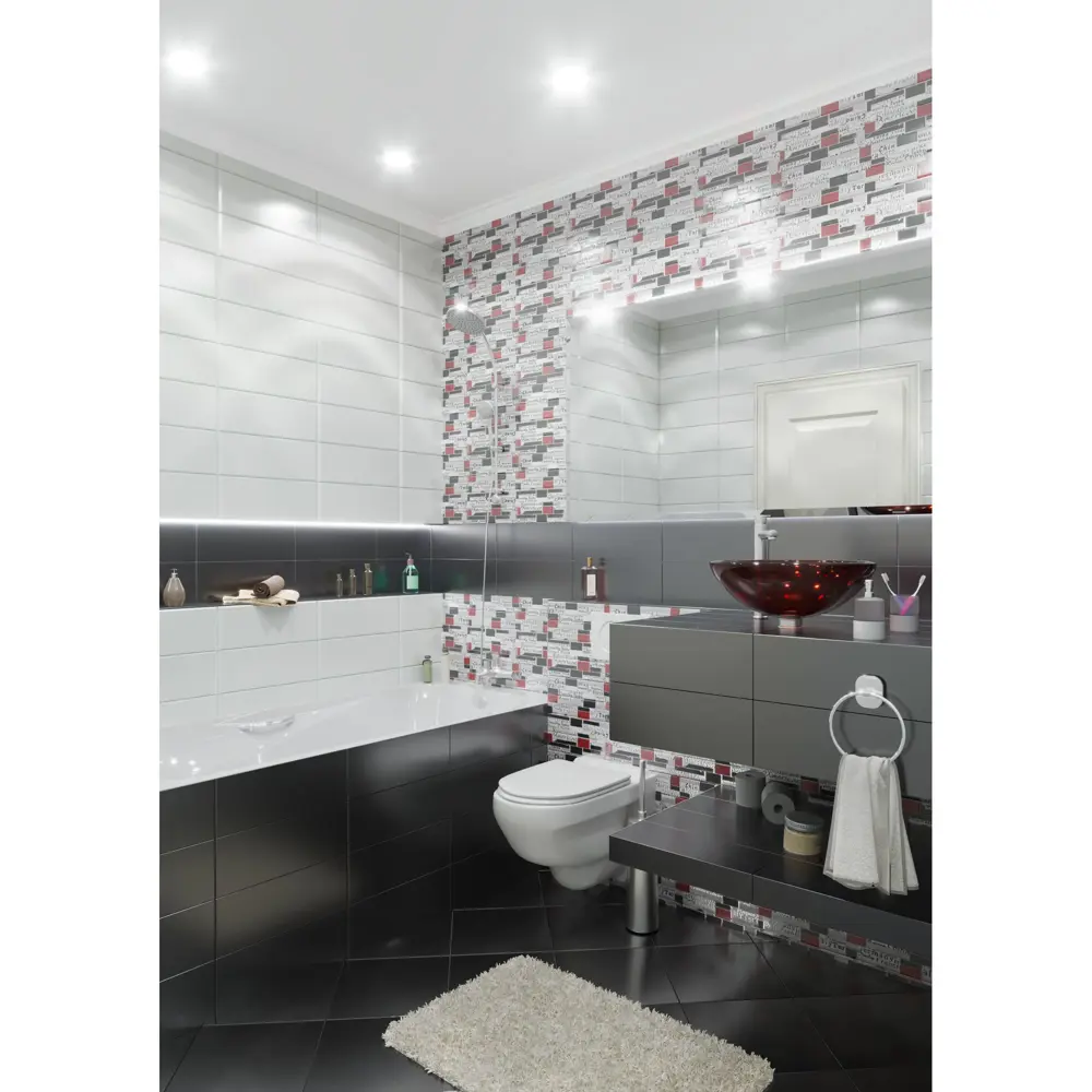 Мозаика Artens, 30х30.4 см, стекло, цвет чёрный 15094071 STLM-2097661 
