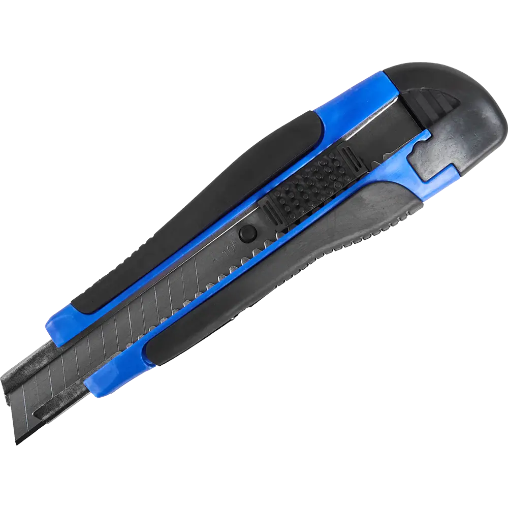 Строительный нож Vertextools с противоскользящей рукояткой и сегментным лезвием 18 мм 84657014 STLM-0053271