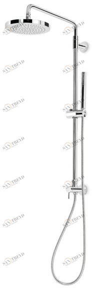 newform Настенная душевая стойка с переключателем и ручным душем Set doccia 487