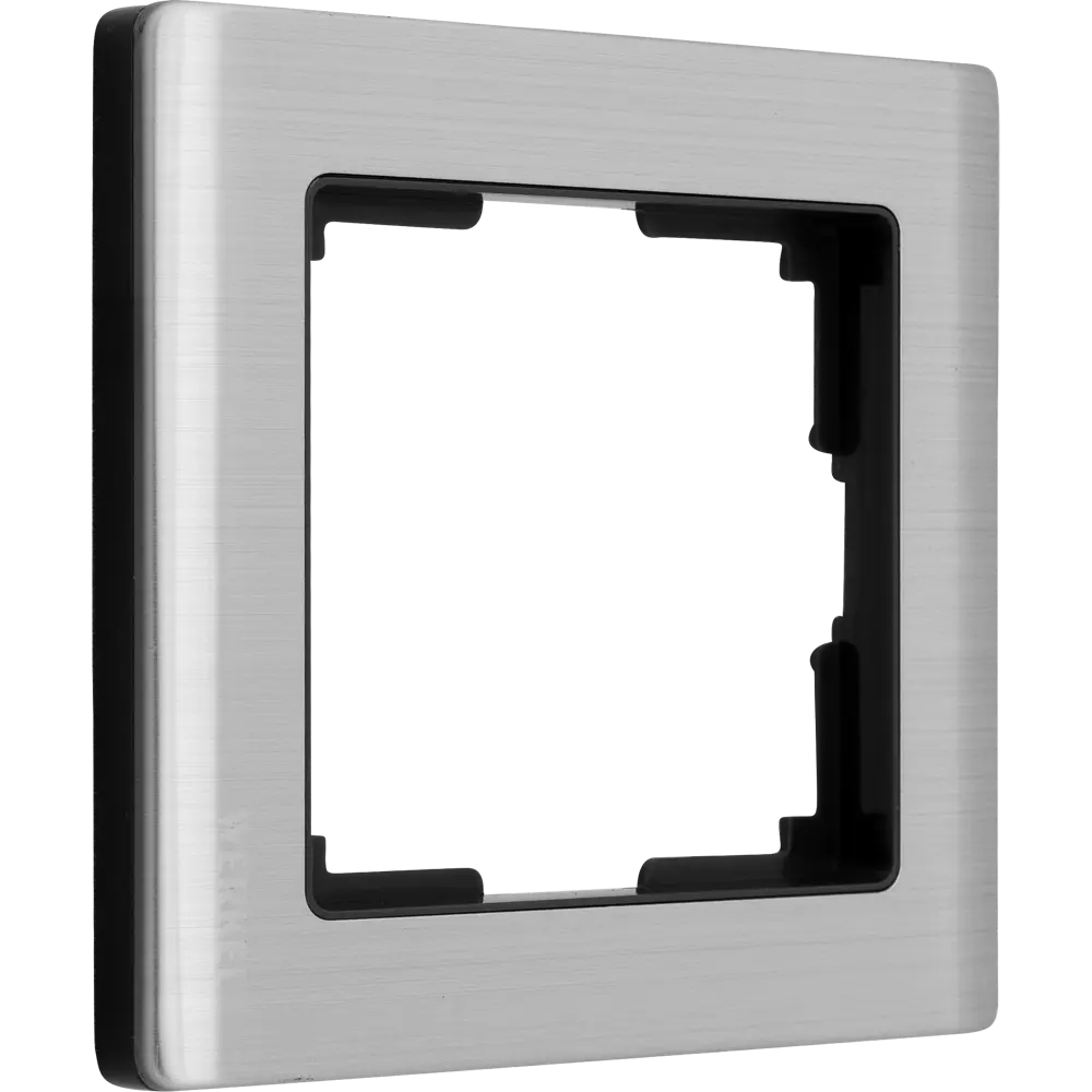 Рамка для розеток и выключателей Werkel Metallic 1 пост металл цвет глянцевый никель STLM-2177581 - Вид №1