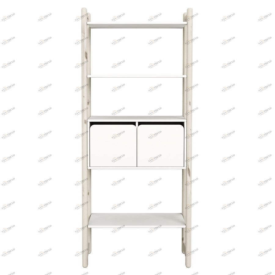 Гарнитур Maxi С, 1 полка и 1 комод, белый, искусственно состаренный Flexa 812650590