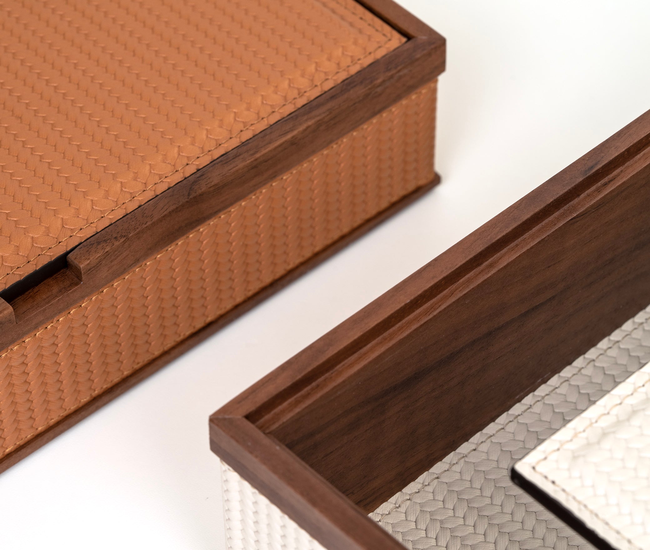 Прямоугольная шкатулка Astrea - 26,5X18XH5,5 см / плетеная кожа_черный Pinetti 00.1433.061.001 - Вид №5