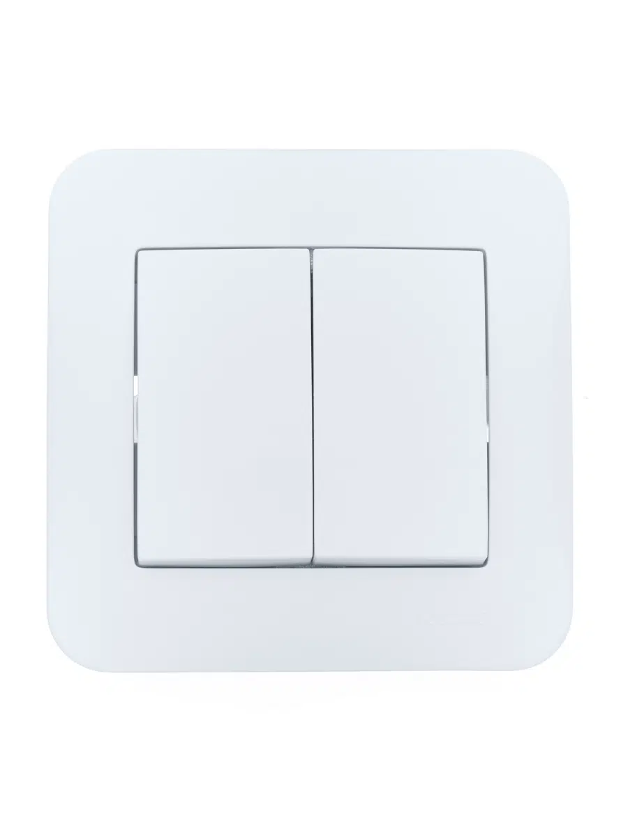 ASTI Выключатель двойной белый LEZARD 7081-0202-101 - Вид №1