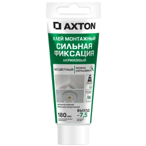 Акриловый монтажный клей Axton прозрачный 180 мл 89352433