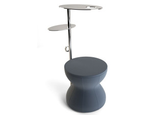 Круглый пуф из ткани