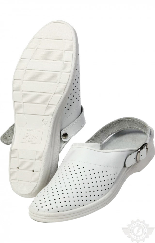 61810 Туфли Сабо женские белые  Медицинская обувь размер 35 Спецодежда 