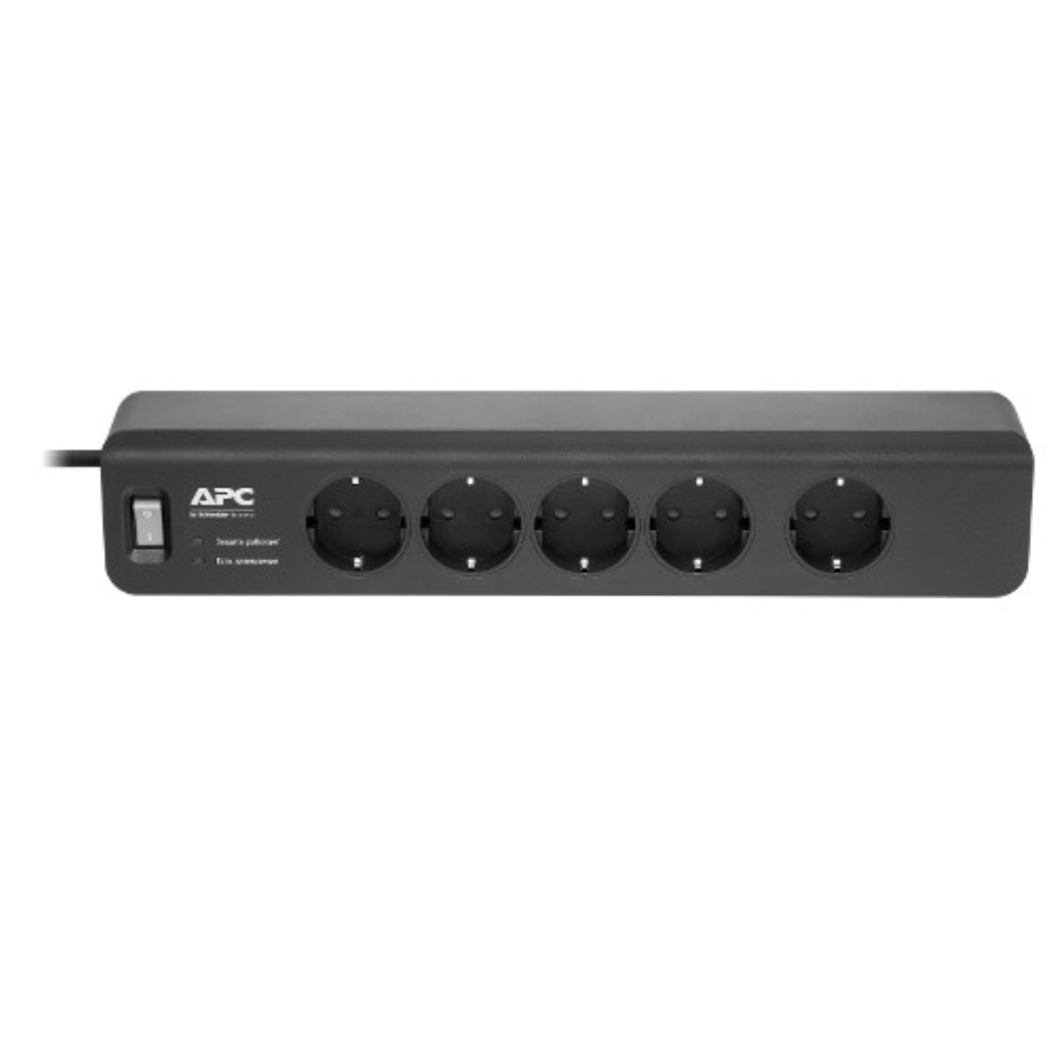 PM5B-RS Essential surgearrest 5 outlets 230v russia, 1.83m, 10a, black APC Santreyd  - Вид №1