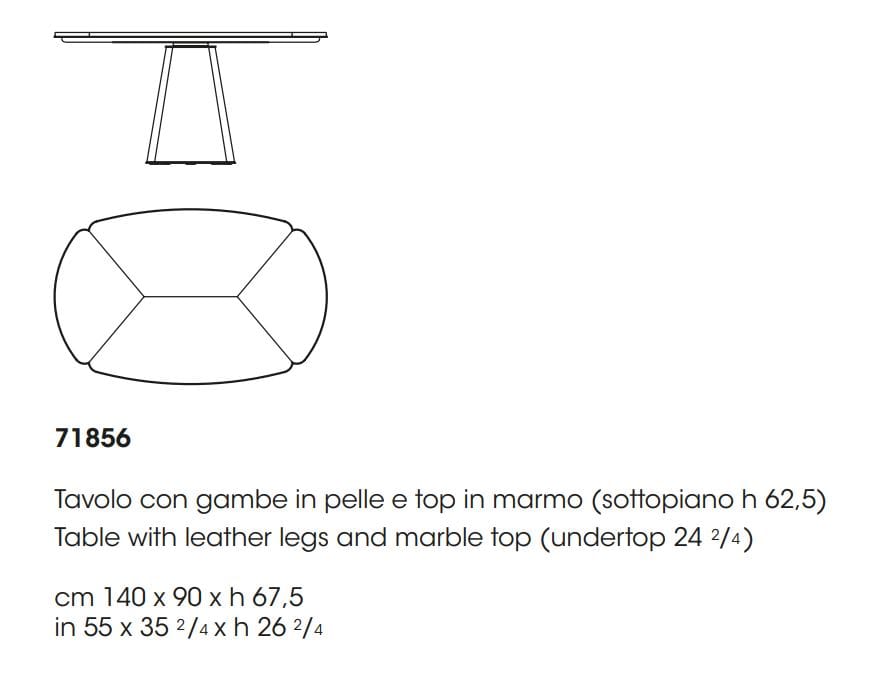 Овальный мраморный стол Giorgetti FLORIA ARCH-00074770 - Вид №8