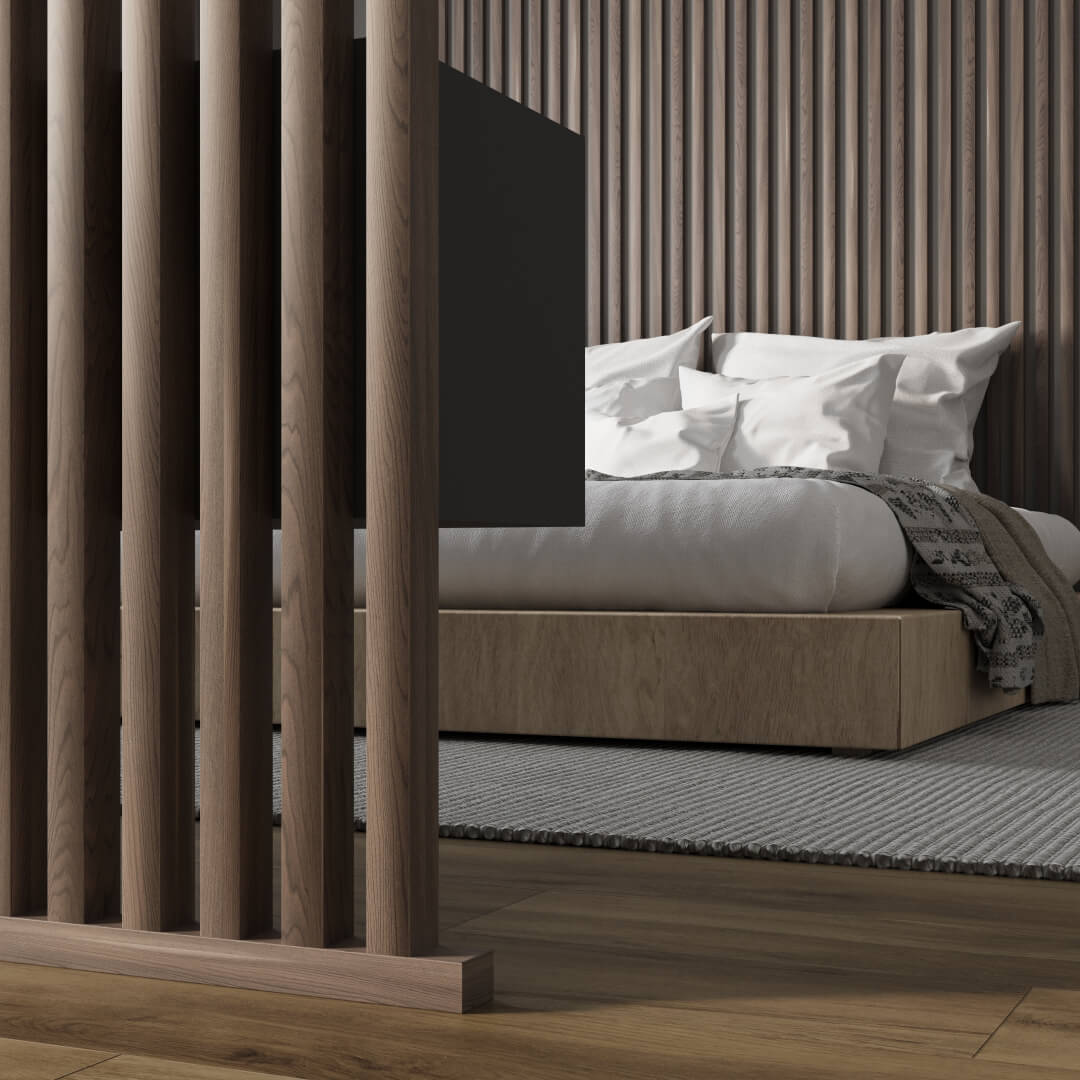 Интерьерная рейка МДФ Stella Милана Light Орех Бразильский 20*30*2700 (уп.8шт.) STSR-826 - Вид №7