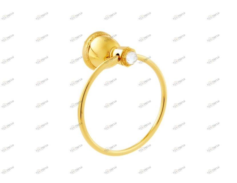 051273.000.50 Кольцо для полотенца диаметром 165 мм с кристаллами сваровски Яркий хром Mestre Oman