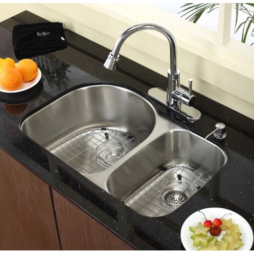 KBU21 Мойка кухонная прямоугольная Krausru  - Вид №4
