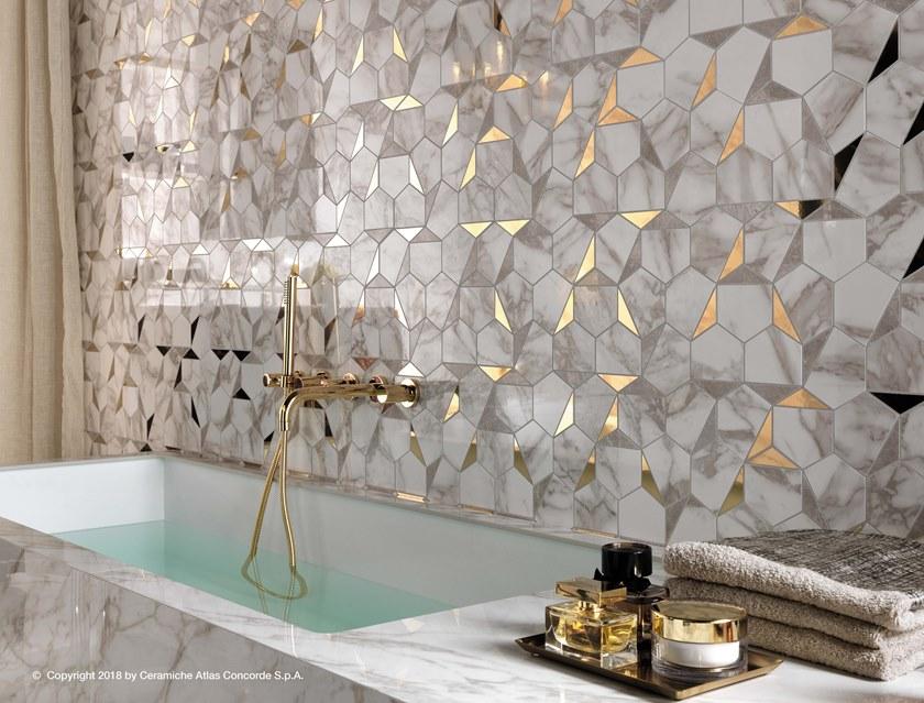Atlas Concorde Белая плитка для стен с эффектом мрамора Marvel edge sun-id-1389286 - Вид №43