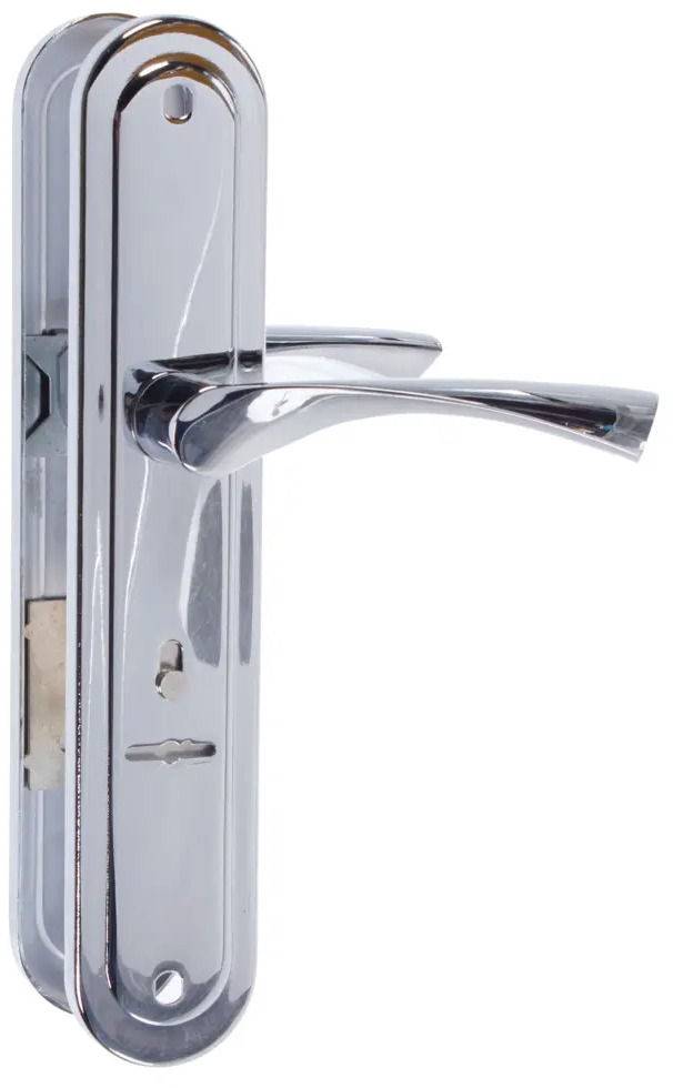 Дверная ручка Apecs на планке с цинковым сплавом, серебристая 18776211